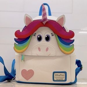 Loungefly Disney Parks Pixar Inside Out Rainbow Unicorn Mini Backpack